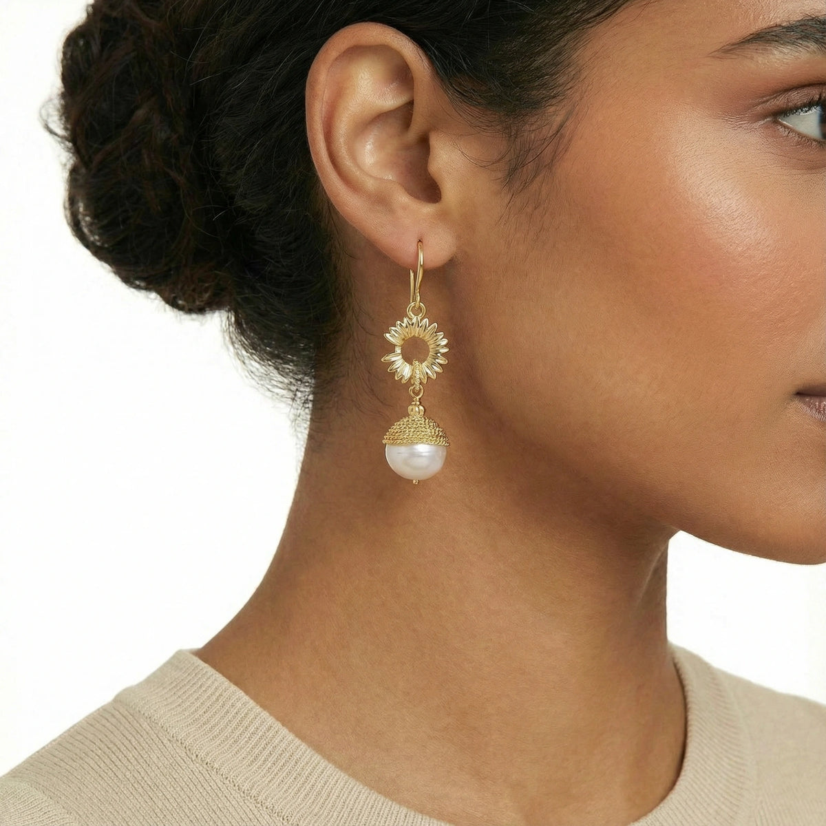 Sunburst Pearl Dangles