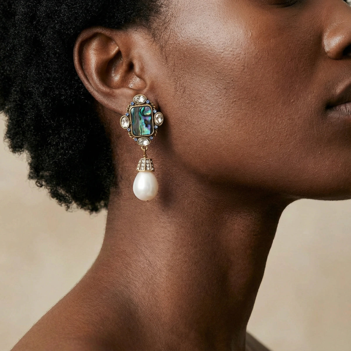 Abalone Drop Earrings