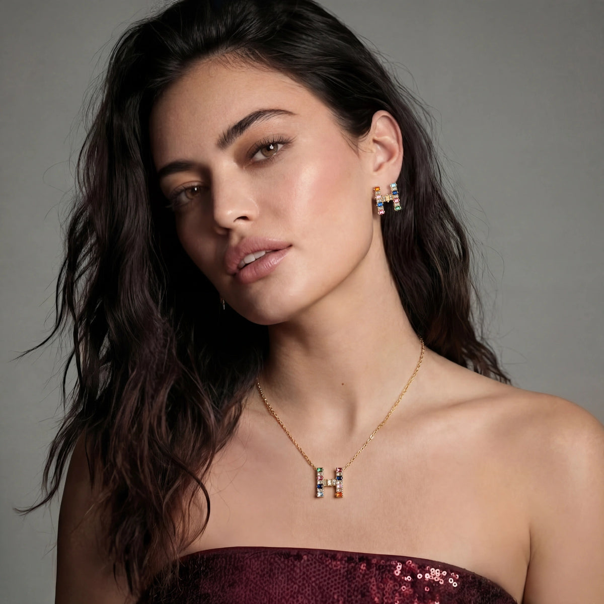 H Initial Jewelry Set