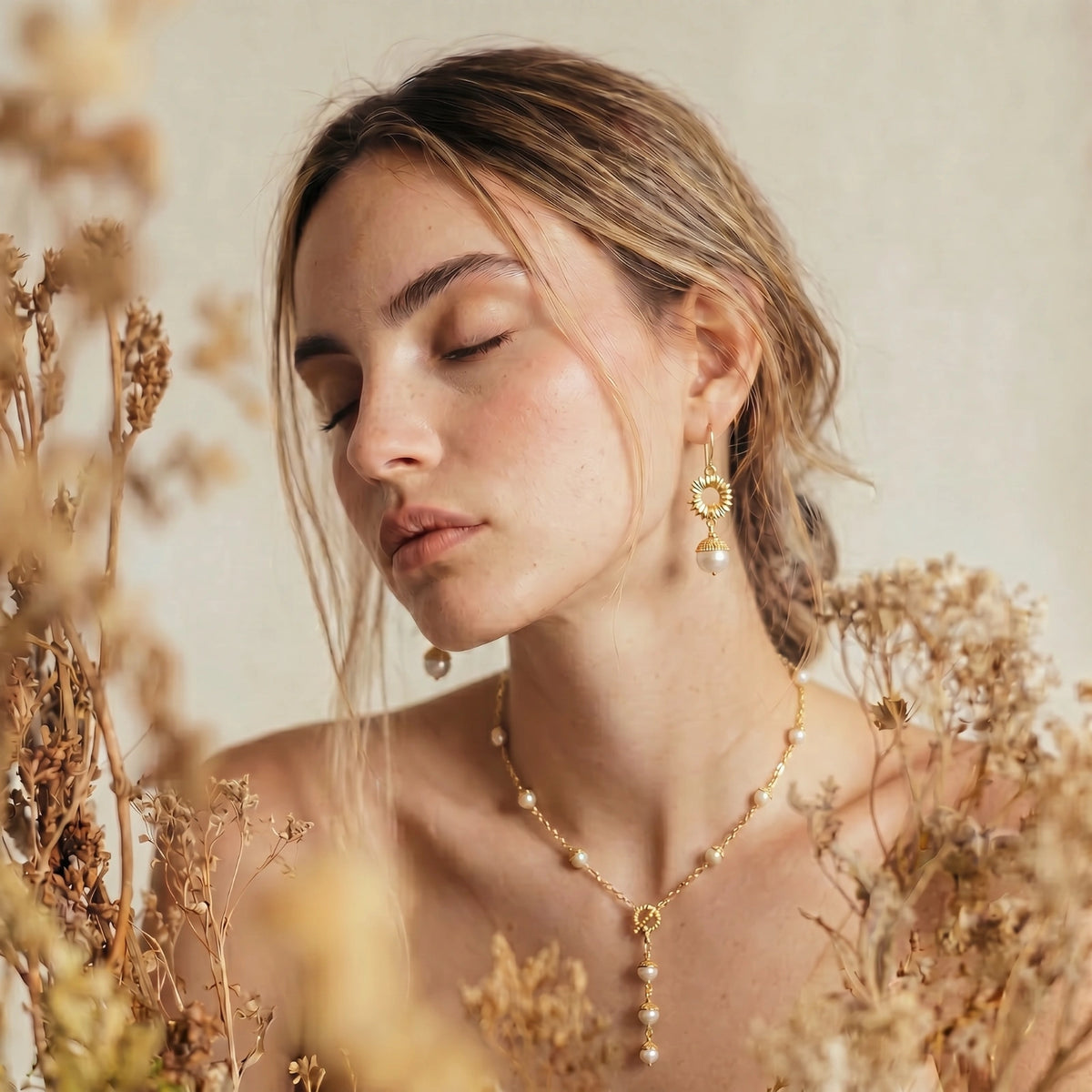 Sunburst Pearl Dangles